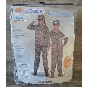 California Costumes Kids Soldier Military Camo Costume Set Size Large 10-12